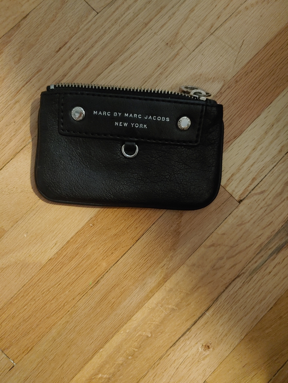 Marc by Marc Jacobs Black Leather Zip Coin Pouch